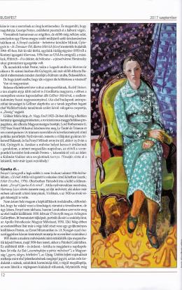  Fenyő, György - Article by Péter Buza in Budapest Newspaper 2017/9