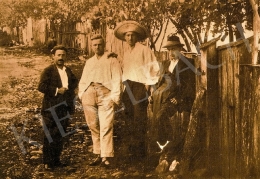 Bánk, Ernő - Artists in Felsőbányán (from left: Ernő Bánk, Vilmos Aba-Novák, Károly Patkó, Oszkár Nagy), 1925