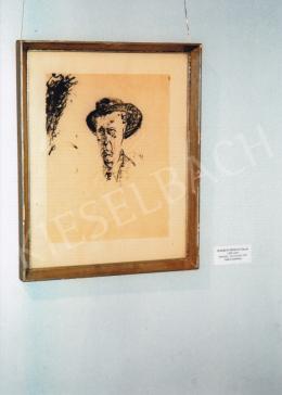 Bokros-Birmann, Dezső - Self-Portrait; indian ink on paper; Unsigned; Photo: Tamás Kieselbach