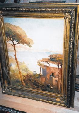  Háry, Gyula - Italian Beach; 80x60; oil on canvas; Signed lower rightt: Pazzuoli Háry Gy.; Photo: Tamás Kieselbach