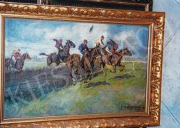  Lengyel-Reinfuss, Ede - Horserace; oil on canvas; Signed lower right: Lengyel Rheinfuss Ede; Photo: Tamás Kieselbach