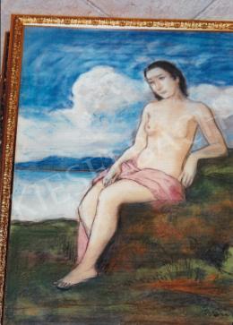  Belányi, Viktor - Sitting Female Nude; Signed lower right: Belányi; Photo: Tamás Kieselbach