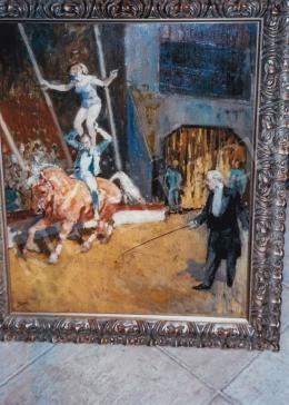 Biai-Föglein, István - Circus Artists; oil on canvas; Signed lower left: Paris; Photo: Tamás Kieselbach