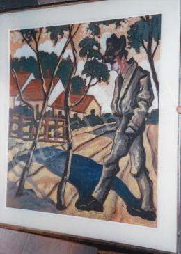  Scheiber, Hugó - Vagabond; 76x70; tempera on paper; Signed lower left: Scheiber H; Photo: Tamás Kieselbach