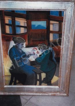  Scheiber Hugó - Két alakos kompozíció; tempera, papír; Jelezve jobbra lent: Scheiber H.; Fotó: Kieselbach Tamás