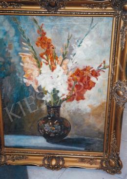 Hénel, Gusztáv - Flower Still-Life; oil on canvas, Signed lower right: Hénel Gusztáv; Photo: Tamás Kieselbach