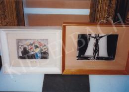  Vaszary, János - Left Side: Flower Still-Life; Signed upper left: Vaszary J.; Right Side: Figural Composition; Signed to the left side: Vaszary J.; Photo: Tamás Kieselbach