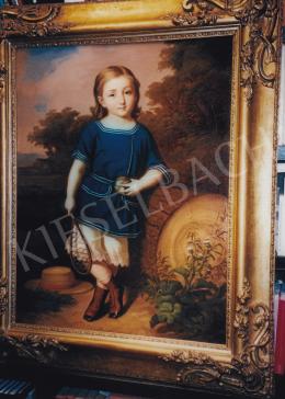 Barabás, Miklós - Little Boy with Coloured Ball (Portrait of Béla Erdélyi in his Younger Age); 105,5x81,5; oil on canvas; Unsigned; Photo: Tamás Kieselbach