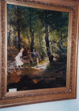 Cserépy, Árpád - Crossing the stream, 1901; 100x80; oil on canvas; Signed lower right: Cserépy A 1901; Photo: Tamás Kieselbach