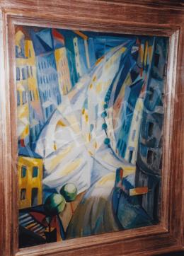  Schönberger Armand - Nagyvárosi fények, 1920-as évek; olaj, papír; Jelezve jobbra lent: Schönberger A.; Fotó: Kieselbach Tamás