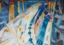  Schönberger, Armand - City Lights; oil on paper; Signed lower right: Schönberger A.; Photo: Tamás Kieselbach