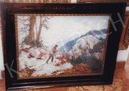 Neogrády, Antal - Hunter in Winter Landscape; oil on paper; Signed lower left: Neogrády A; Photo: Tamás Kieselbach