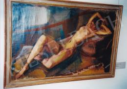  Márffy, Ödön - Lying Female Nude; oil on canvas; Signed lower right: Márffy Ödön; Photo: Tamás Kieselbach