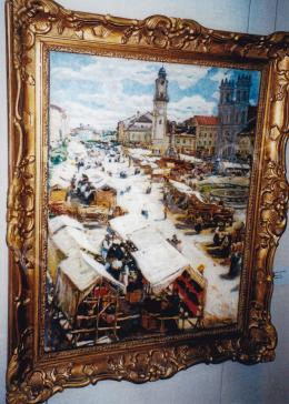  Perlmutter, Izsák - Market in Besztercebánya, 1906; oil on canvas; Photo: Tamás Kieselbach