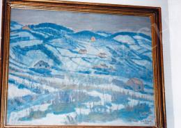 Tóth B. László - Winter Landscape; oil on canvas; Signed lower right: Tóth B. László 1950; Photo: Tamás Kieselbach