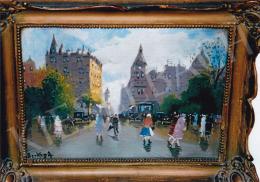  Berkes, Antal - City Scene; oil on canvas; Signed lower left: Berkes A.; Photo: Tamás Kieselbach