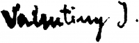 Valentiny, János Signature