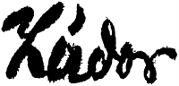  Zádor, István Signature