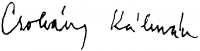 Csohány, Kálmán Signature