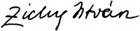 Count Zichy, István Signature