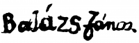  Balázs, János Signature