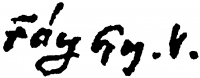  Fáy, Győző Signature