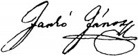 Jankó, János Signature