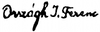 Országh, Imre Ferenc Signature