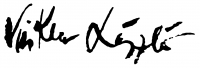 Vinkler, László Signature