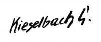  Kieselbach, Géza Signature