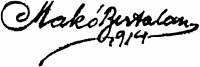 Makó, Bertalan Signature