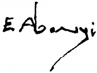  Abonyi, Ernő Signature