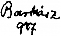 Barkász, Lajos Signature