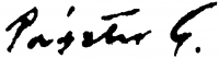 Pásztor, Gábor Signature