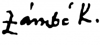 Zámbó, Kornél Signature