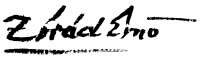 Zórád, Ernő (Wallburg Egon) Signature