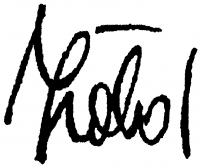 Zöld, Anikó Signature