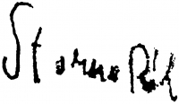 Storno, Pál Signature
