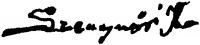 Szegvári, Károly Signature