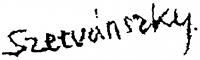 Szervánszky, Jenő Signature