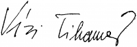 Vizi, Tihamér Signature