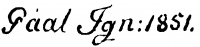 Gaál, Ignác Signature