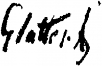 Glatter, Ármin Signature