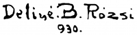  Bacher, Rózsi (Deli Antalné) Signature