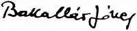  Bakallár, József Signature