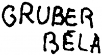 Gruber, Béla Signature