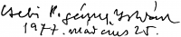  Csebi, Pogány István (Pogány István, Cs.) Signature