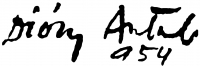 Diósy, Antal (Dióssy Antal) Signature