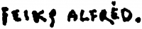 Feiks, Alfréd Signature