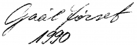 Gaál, József Signature